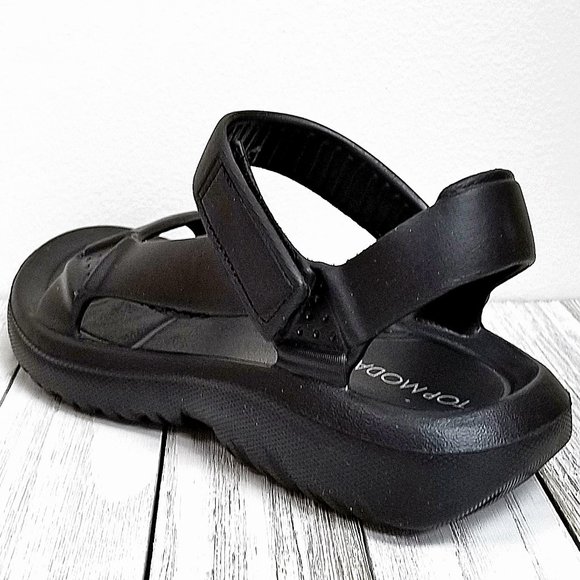 New Black Comfy Waterproof Sports Rubber Sandals - Picture 3 of 3